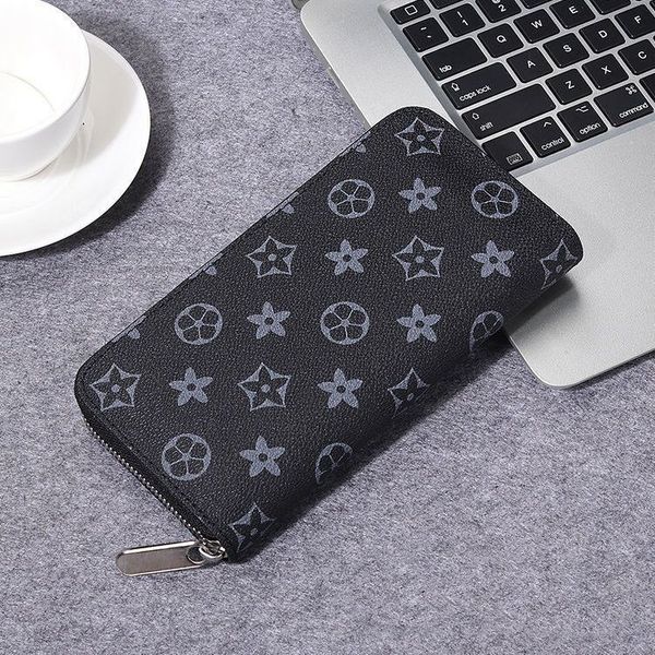 

2022 designer zippy wallet leather mens womens iconic textured fashion long zipper wallets coin purse card case holder, Red;black