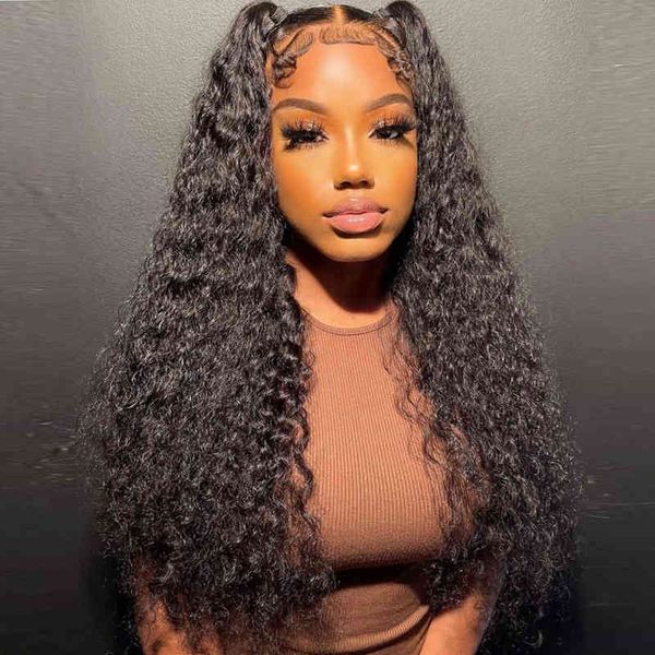 Nxy Hair Wigs Curly Human 30 34 -дюймовый 4x4 5x5 Крышка кружева 13x4 360 HD Deep Wave Frontal 13x6 Water Front 220609