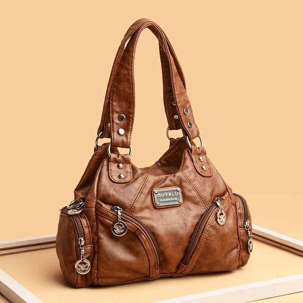 

leather locomotive bag fashion diagonal shoulder quality women's