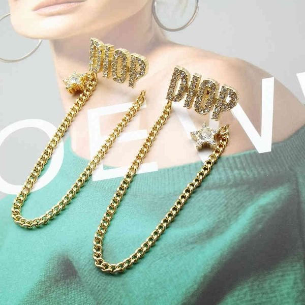 

2022 factory wholesale new di home advanced tassel chain light luxury niche goddess earrings female ezcv, Golden
