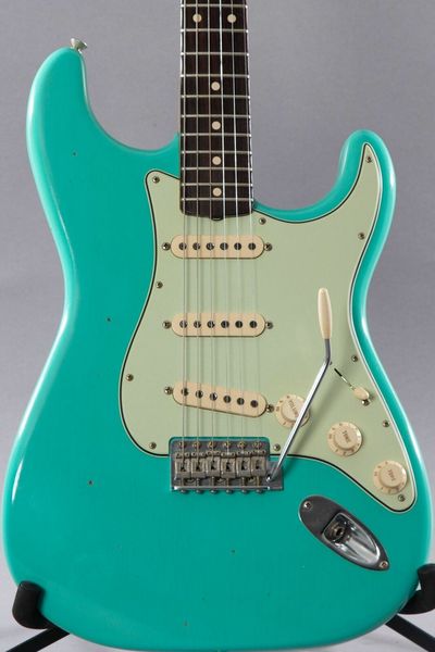 

custom shop 60 reissue journeyman relic st seafoam green electric guitar
