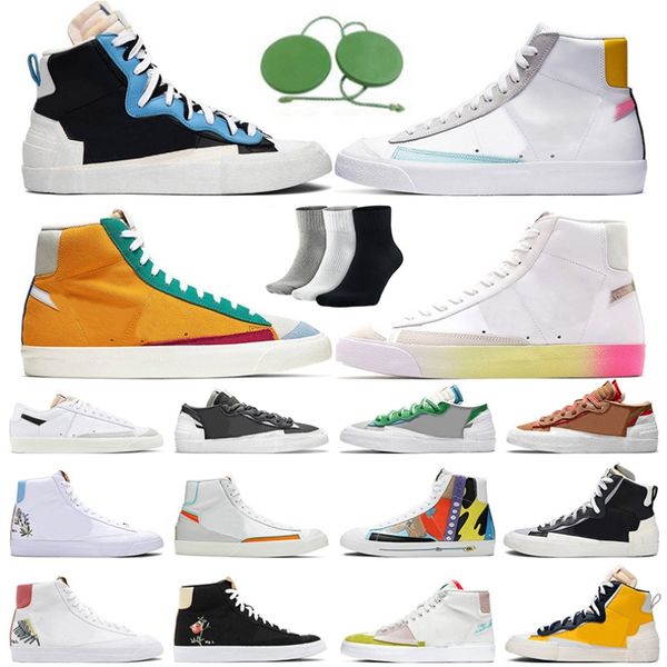 

men blazer mid 77 vintage blazers jumbo women designer casual shoes black white multi color white indigo pine green mens platform sneakers t