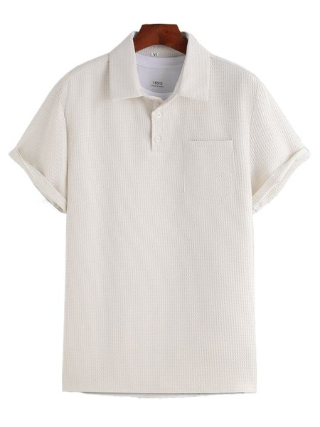 

men patched pocket textured shirt without tee x4vn#, White;black