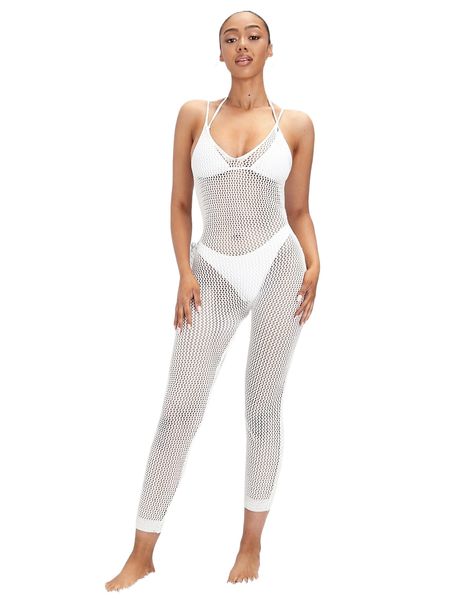 

fishnet cover up bodysuit s4qt#, White;black