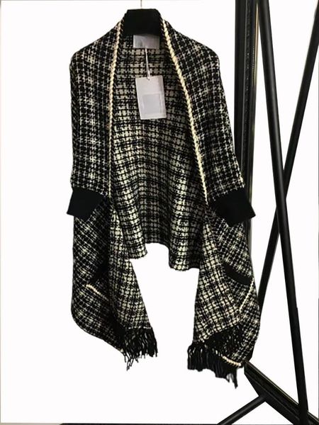 Женская мыса вязаная шаль с капюшоном осень осень и зимняя мода высококачественная классическая свободная свитер роскошные кардиган