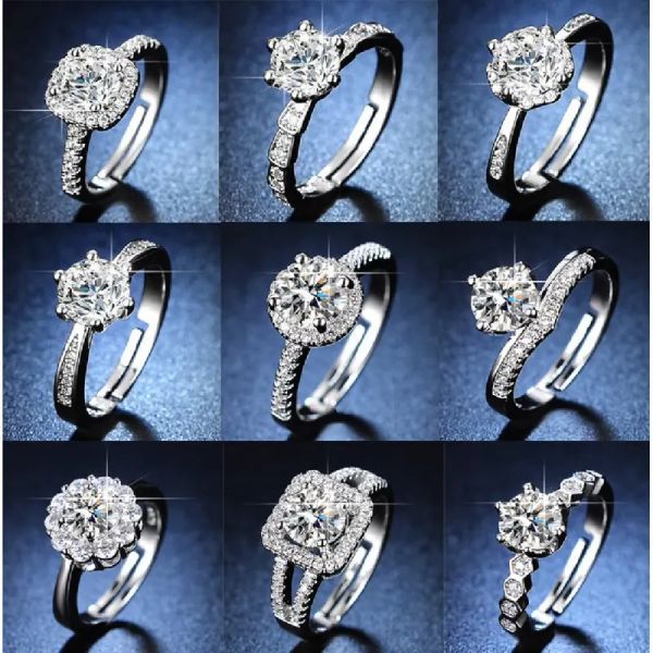 

ring 1 ct imitation diamond solitaire ring alszsd022405 gift, Golden;silver