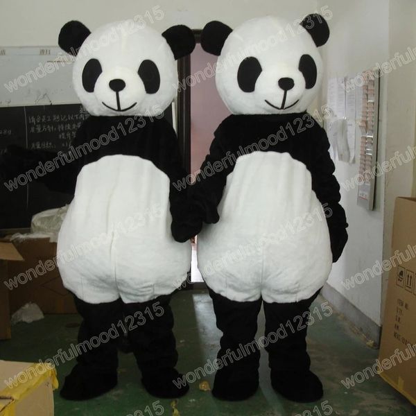 Weihnachten niedliche Panda-Maskottchen-Kostüme, hochwertiger Cartoon-Charakter-Outfit-Anzug, Halloween-Themenparty im Freien, Karneval, Festival, Kostüm