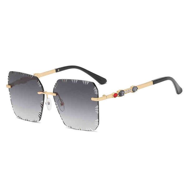 

2022 newt fashion trend diamond sunglass decorated temple framels women sunglass, White;black