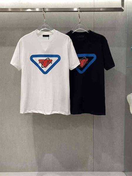 

men's t-shirts chaopai p jiapu short sleeve men's summer triangle lettered print round neck half loose casual fashion t-shirt tren, White;black