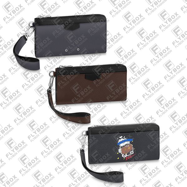 

men designer luxury fashion casual zippy dragonne wallet coin purse key pouch 5a n60379 m69407 credit card holder fast dlivery, Red;black