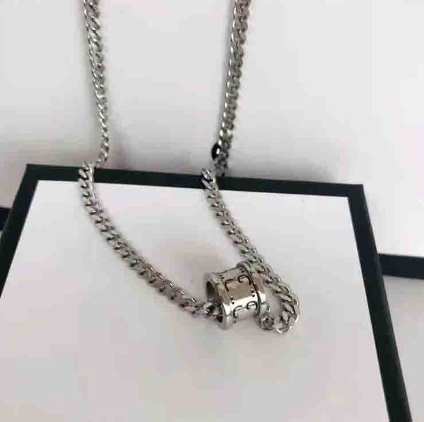 

charm bracelets luxury jewelry chain pendants bijoux designer original packaging letter g retro small waist necklace clavicle chaincci, Silver