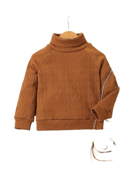 

toddler girls high neck raglan sleeve sweatshirt p5xe#, Black;white