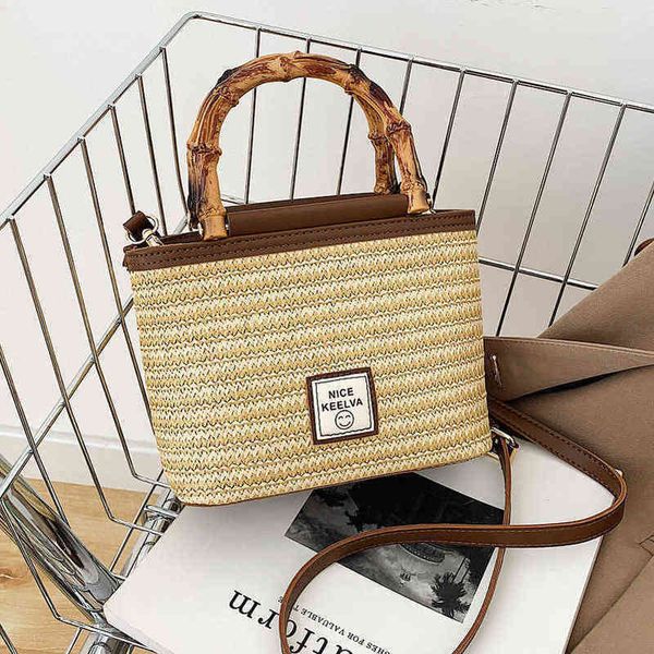 

net red portable bag women s fashion niche woven womens summer versatile messenger straw bag 220517