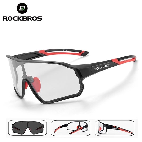 Rockbros óculos pocromáticos para bicicleta uv400, óculos esportivos para homens e mulheres, antileve, caminhadas, ciclismo 220708 78ht