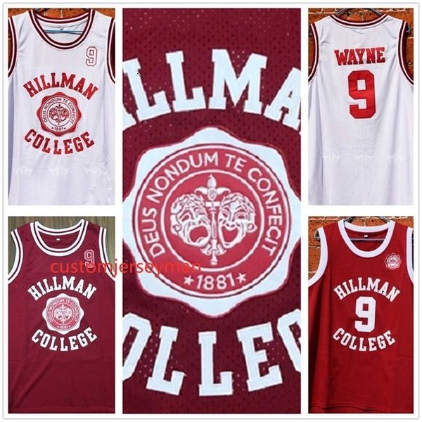 

nc01 movies jerseys #9 dwayne wayne college basketball jersey mens stitched custom made size s-5xl, Black