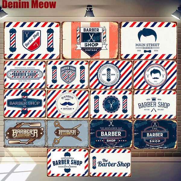 

barber shop plaque vintage cuts&shaves retro metal tin signs bar pub cafe home decor professional service wall art poster n325