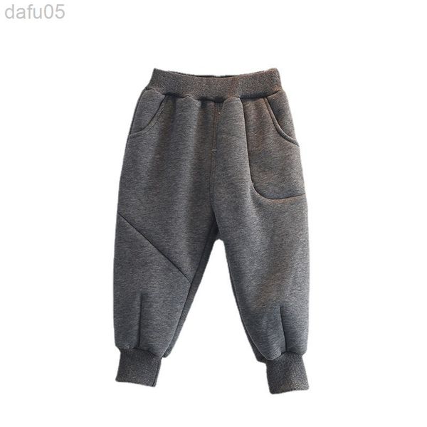 

new winter children boys fashion thicker clothes children girl elastic band pants baby cotton clothes baby autumn casual pants l220808, Blue