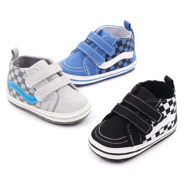 

baby shoes checkered canvas casual prewalker baby boy girl toddler infant shoes 0-18 months2488