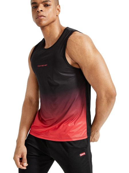

men ombre sports tank s877#, White;black