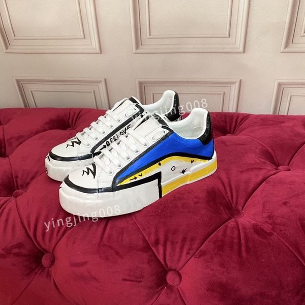 

luxurys designer women shoe italy sneaker low casual shoes rubber outsole mens printed calf leather classic trainers dress shoes, Black