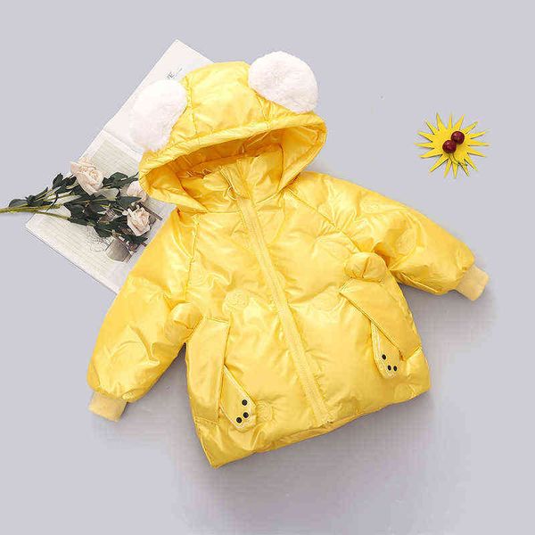 

2022 new boys and girls autumn and winter down jacket glossy wash-jacket children cartoon waterproof glossy cartoon cute j220718, Blue;gray