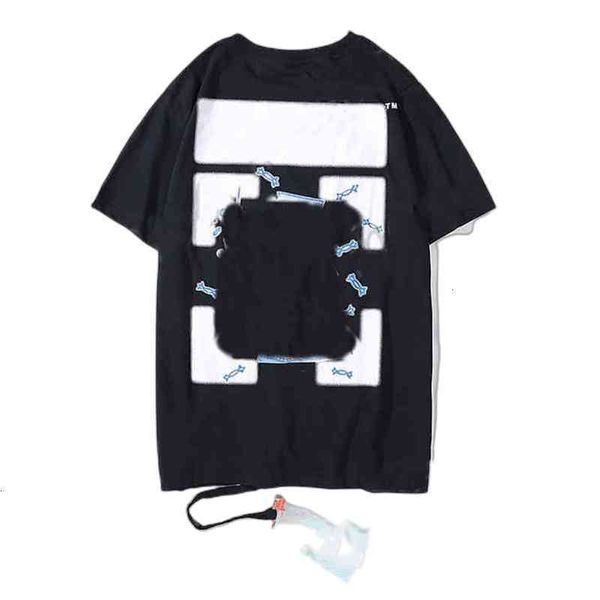

off t shirt off men's t-shirts style 2022 spring and summer new arrow couple short sleeve t-shirt fashion white print the letter x on b, White;black