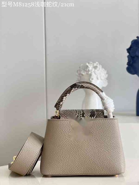 

luxury handbags brand bags n81258 capucines mini bag women handbags bags shoulder totes evening cross body bag, Black;red