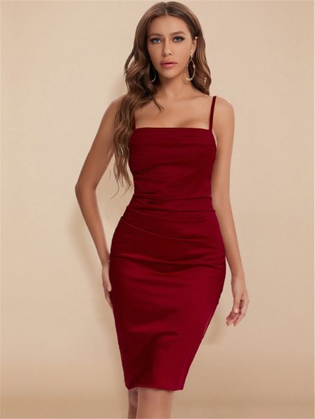 

backless ruched cami dress s2mr#, Black;gray