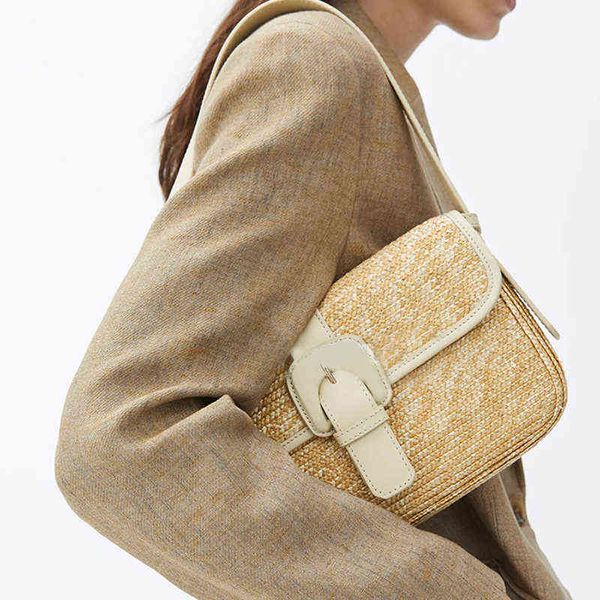 

evening bags designer straw underarm women shoulder brands woven beach for handbags luxury uette tote 2022 220507