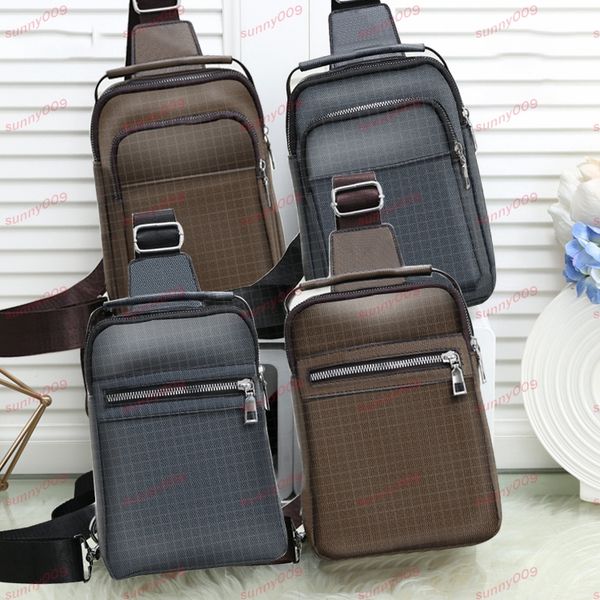 

designer belt bag luxury leisure multilayer zipper handbag chest bag portable dual-use storage pack grid design lapbags diagonal package
