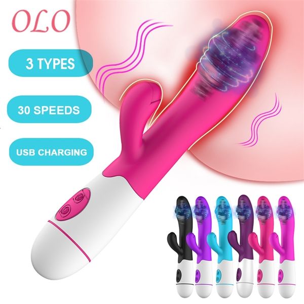 Massaggiatore giocattolo del sesso 30 velocità g Spot vibratore per le donne Dildo che si masturba stimolatore clitorideo vaginale Stimolazione femminile per adulti