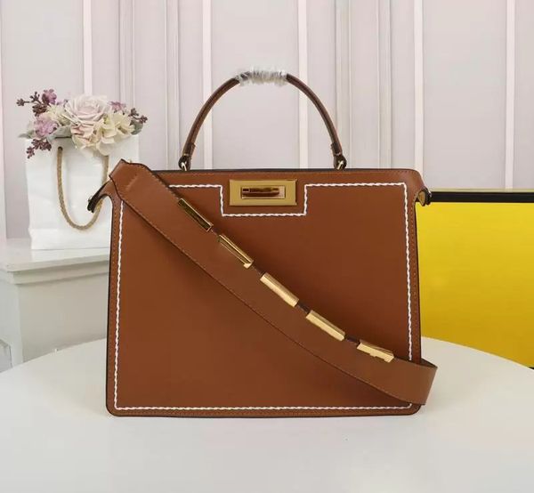 

2022crossbody bags women tote leather handbags fashion luxury brown bag metal letter shoulder classic casual large
