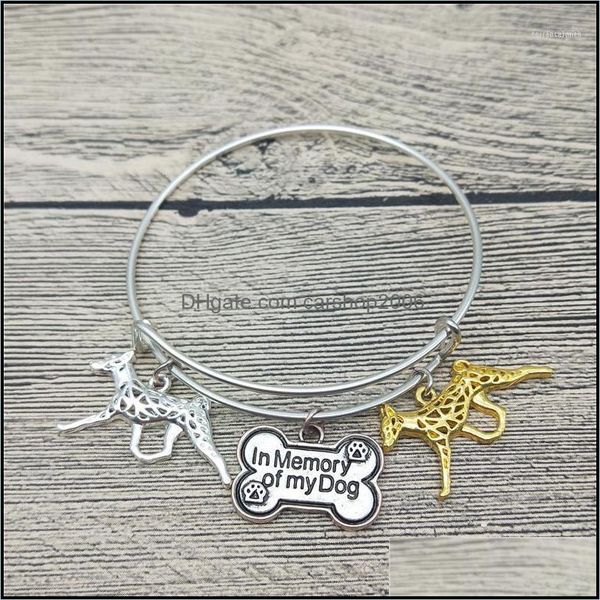 

bangle bracelets jewelry trendy basenji bangles cute dog fashion pet jewellery1 drop delivery 2021 gef, Black