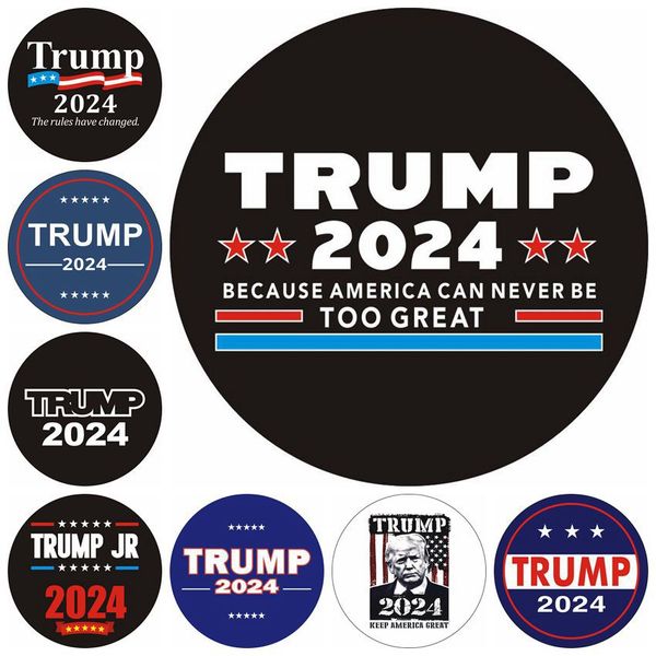 Adesivo de carro círculo em volta do Trump 2024 As regras mudaram os adesivos de pára -choques do mago decalque da parede do Donald Presidente Partido Acesrries