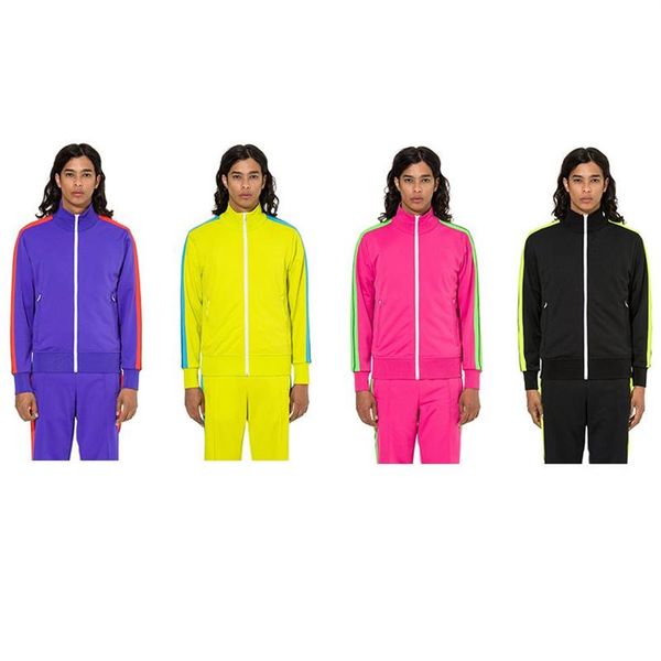 

mens two 2 piece set jogging suits palms tracksuit winter long sleeve coats pants trousers angels sweatshirts jacket pullover spor245d, Gray