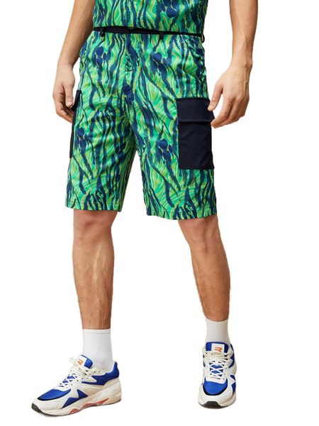 

x christy huang men marble print contrast flap pocket shorts v4rq#, White;black