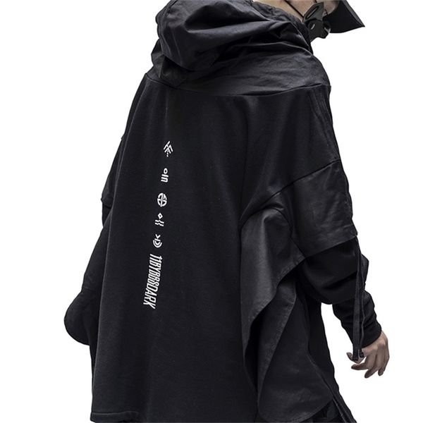 

techwear hoodie men black gothic cosplay japanese streetwear clothing 220402