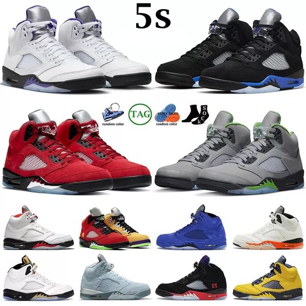 

5s men basketball shoes stealth 2.0 oreo fire raging red jade horizon blue bird sail racer blue metallic green bean anthracite alternate bel