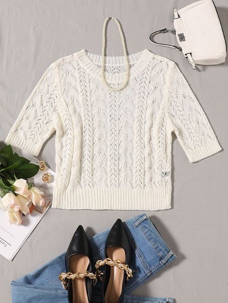 

sheer round neck cover up 14cz#, White;black