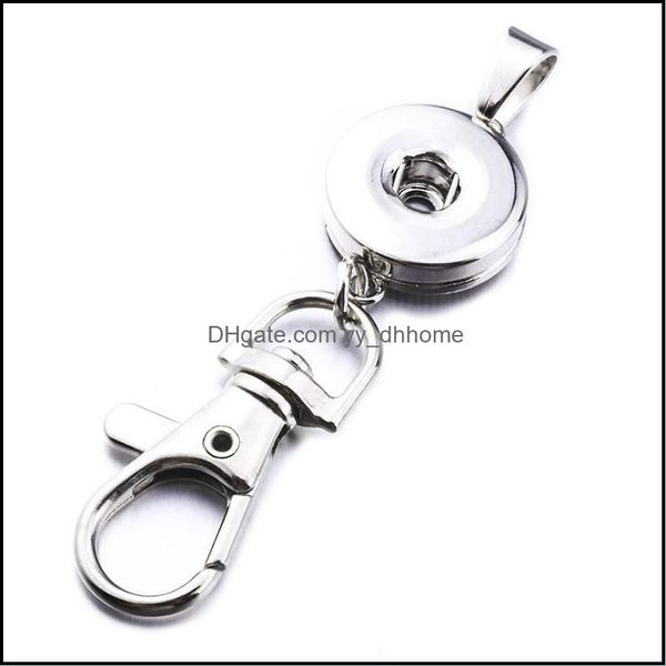 

key rings noosa snap button jewelry 18mm buttons chains ring for men women ginger snaps drop delivery 2021 yydhhome dhlkp, Slivery;golden