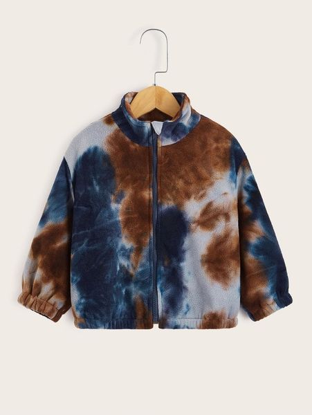 

toddler boys tie dye teddy jacket she, Blue;gray