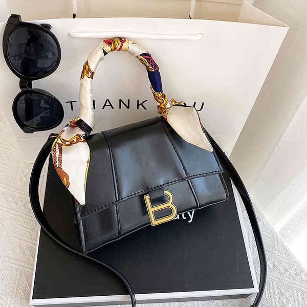 

new hourglass hand single shoulder cross style french minority women's bag