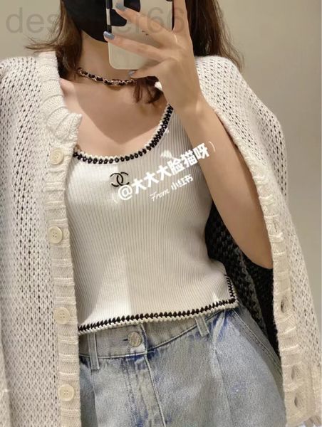 

women's tanks & camis designer run volume 22 early spring xiaoxiangfeng knitted elastic vest, which is greatly reduced in age. it', White