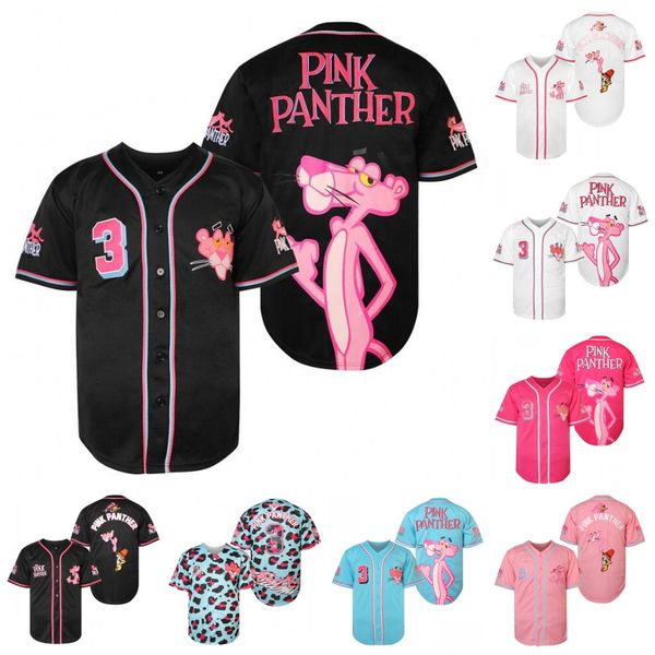 

pink panther 3 miami mens movie baseball jersey double stitched name number s-3xl, Blue;black