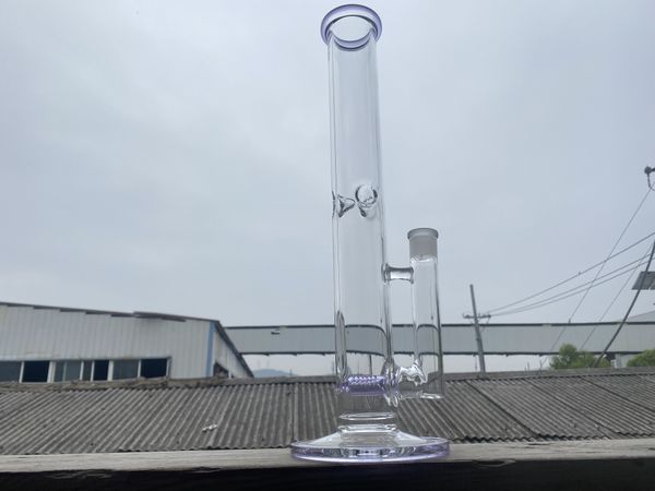 Los Bongs de cristal únicos de BIAO bong los tubos de agua de las cachimbas del estilo con la junta púrpura de cfl 18m m 17 pulgadas