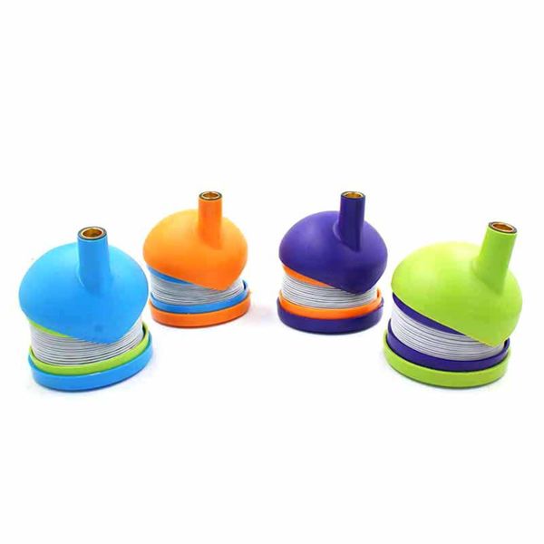 tubo da fumo caldo in silicone con ciotola luminosa vaso di vetro 4 colori può essere personalizzato protezione ambientale