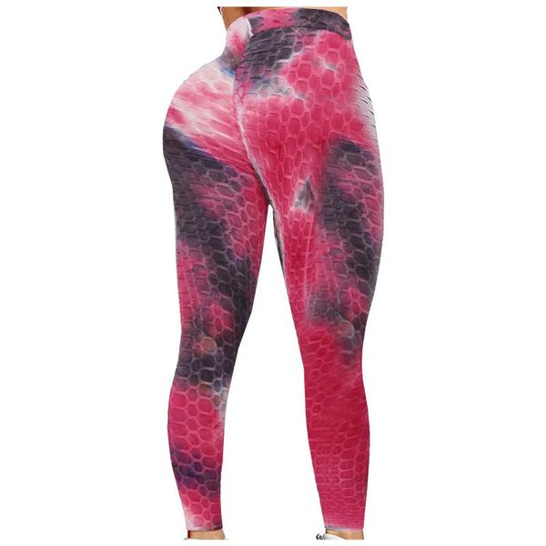 

yoga outfit fitness exercise women's high pringing hip lifting pants running waist