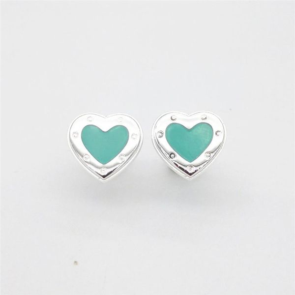 

women's sterling silver classic red pink epoxy enamel heart stud earrings sterling silver blue enamel heart stud earrings 200190k, Golden;silver