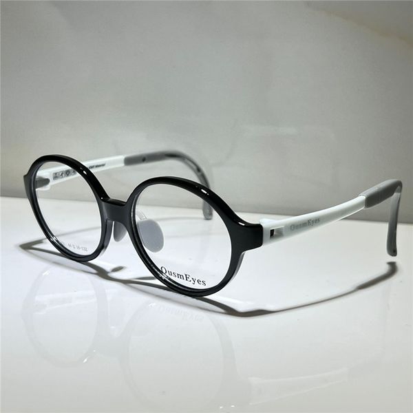 

ousmeyes y01 optical eyeglasses for retro style anti-blue light lens plate memory plastic full frame with box, White;black