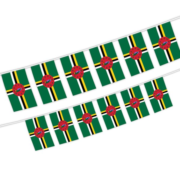 

dominica string flag 20 flag 14x21cm dominican hanging mini banner for indoor outdoor decor